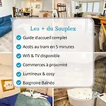 Le Souplex - Baignoire Balneo & Cosy - Acces Tram Proche - Commerces A Proximite *